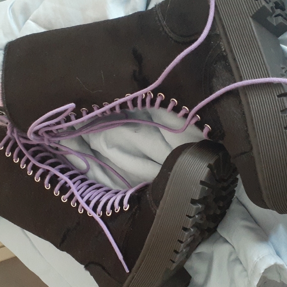 #43 Brand new Sugar Thrillz velvet combat boots - Picture 8 of 11